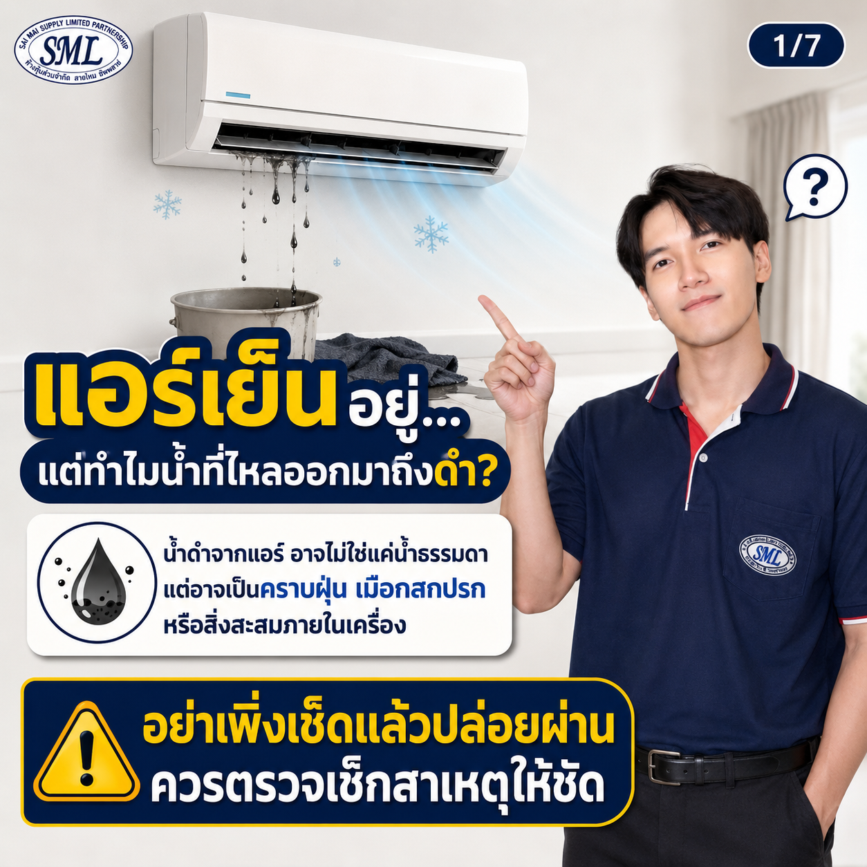 น้ำดำออกจากแอร์ ภาพที่ 1